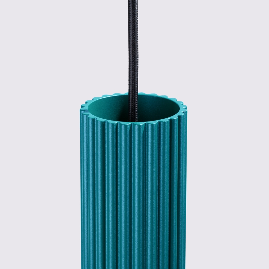 Brilagi - LED-riippuvalaisin vaijerilla CRESTO 1xGU10/10W/230V turkoosi