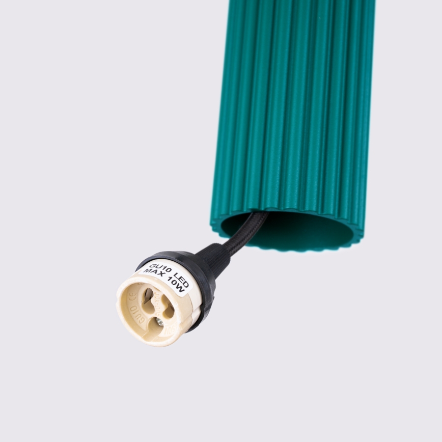 Brilagi - LED-riippuvalaisin vaijerilla CRESTO 1xGU10/10W/230V turkoosi