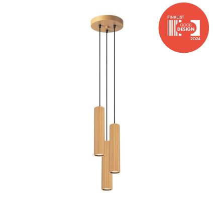 Brilagi - LED-riippuvalaisin vaijerilla CRESTO 3xGU10/10W/230V kultainen
