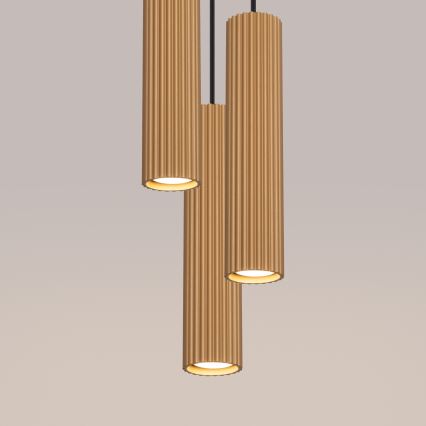 Brilagi - LED-riippuvalaisin vaijerilla CRESTO 3xGU10/10W/230V kultainen