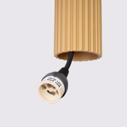 Brilagi - LED-riippuvalaisin vaijerilla CRESTO 3xGU10/10W/230V kultainen