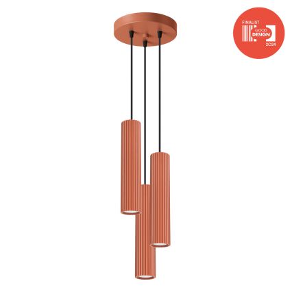 Brilagi - LED-riippuvalaisin vaijerilla CRESTO 3xGU10/10W/230V punainen