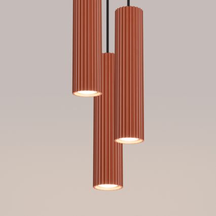 Brilagi - LED-riippuvalaisin vaijerilla CRESTO 3xGU10/10W/230V punainen