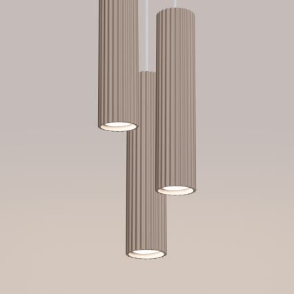 Brilagi - LED-riippuvalaisin vaijerilla CRESTO 3xGU10/10W/230V taupe