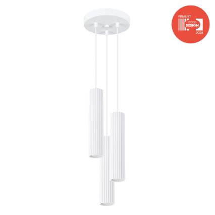 Brilagi - LED-riippuvalaisin vaijerilla CRESTO 3xGU10/10W/230V valkoinen