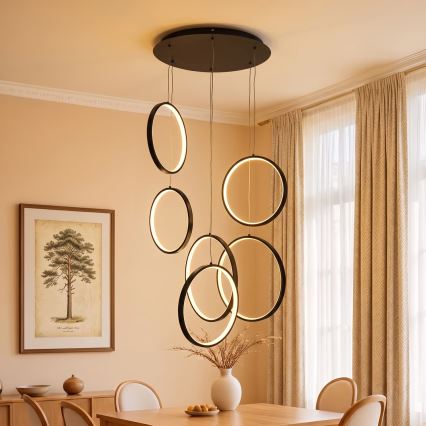 BRILAGI - LED-riippuvalaisin vaijerilla ECHO LED/80W/230V 4000K halkaisija 50 cm musta