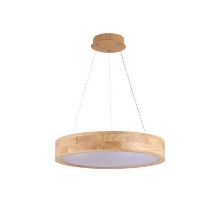 Brilagi - FALCON WOOD LED-riippuvalaisin vaijerilla LED/30W/230V 3000/4000/6000K, Ø 45 cm, puinen