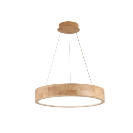 Brilagi - FALCON WOOD LED-riippuvalaisin vaijerilla LED/30W/230V 3000/4000/6000K, Ø 45 cm, puinen