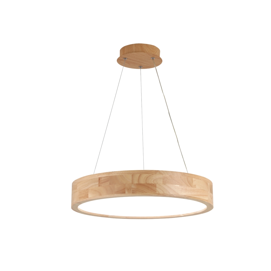 Brilagi - FALCON WOOD LED-riippuvalaisin vaijerilla LED/30W/230V 3000/4000/6000K, Ø 45 cm, puinen