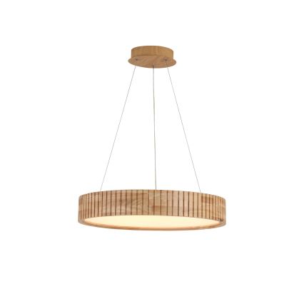 Brilagi - LED-riippuvalaisin vaijerilla FALCON WOOD MODERN, 30 W, 230 V, 3000/4000/6000 K, Ø 45 cm, puu