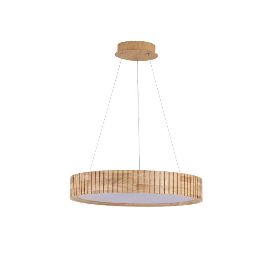 Brilagi - LED-riippuvalaisin vaijerilla FALCON WOOD MODERN, 30 W, 230 V, 3000/4000/6000 K, Ø 45 cm, puu