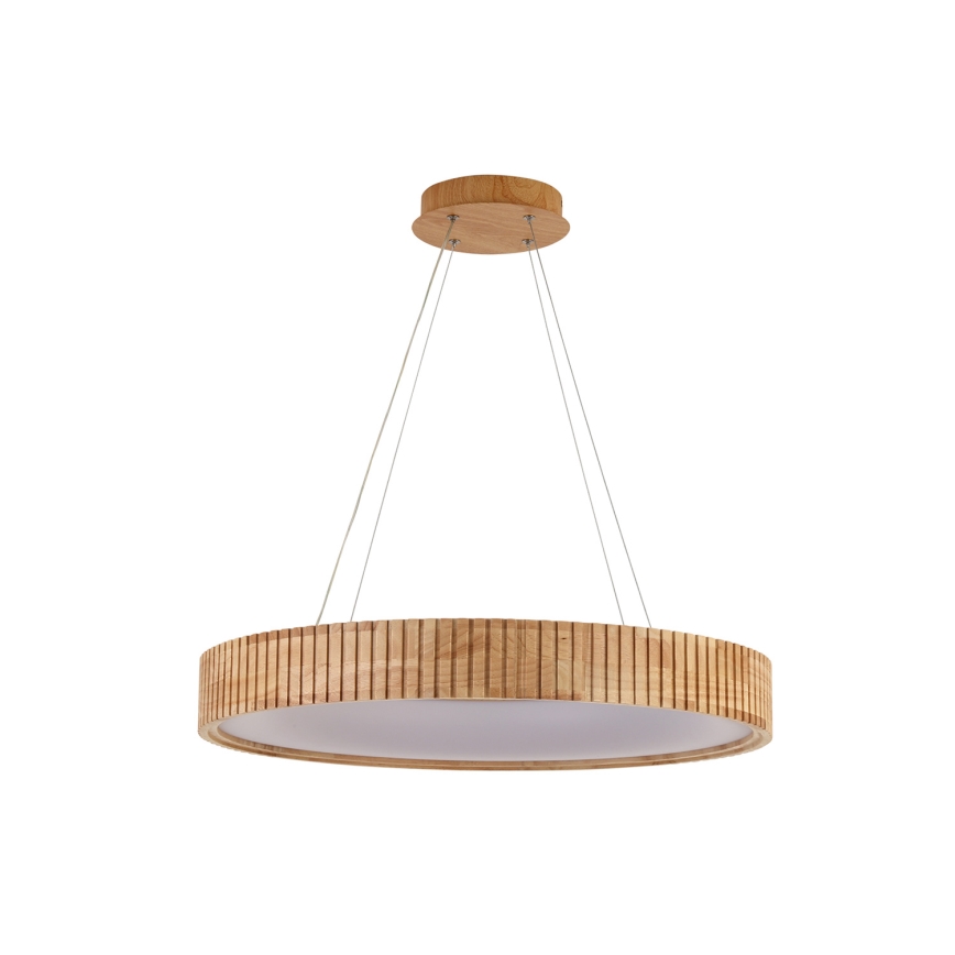 Brilagi - LED-riippuvalaisin vaijerilla FALCON WOOD MODERN LED/40W/230V 3000/4000/6000K, halkaisija 60 cm, puinen