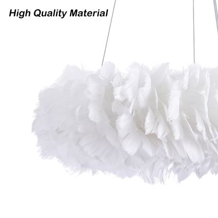 BRILAGI - LED-riippuvalaisin vaijerilla FEATHER 3xE27/40W/230V + 3xLED/3W halkaisija 40 cm valkoinen