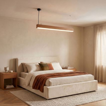 BRILAGI - LED-riippuvalaisin vaijerilla GARDALINE LED/100W/230V 120 cm tammi