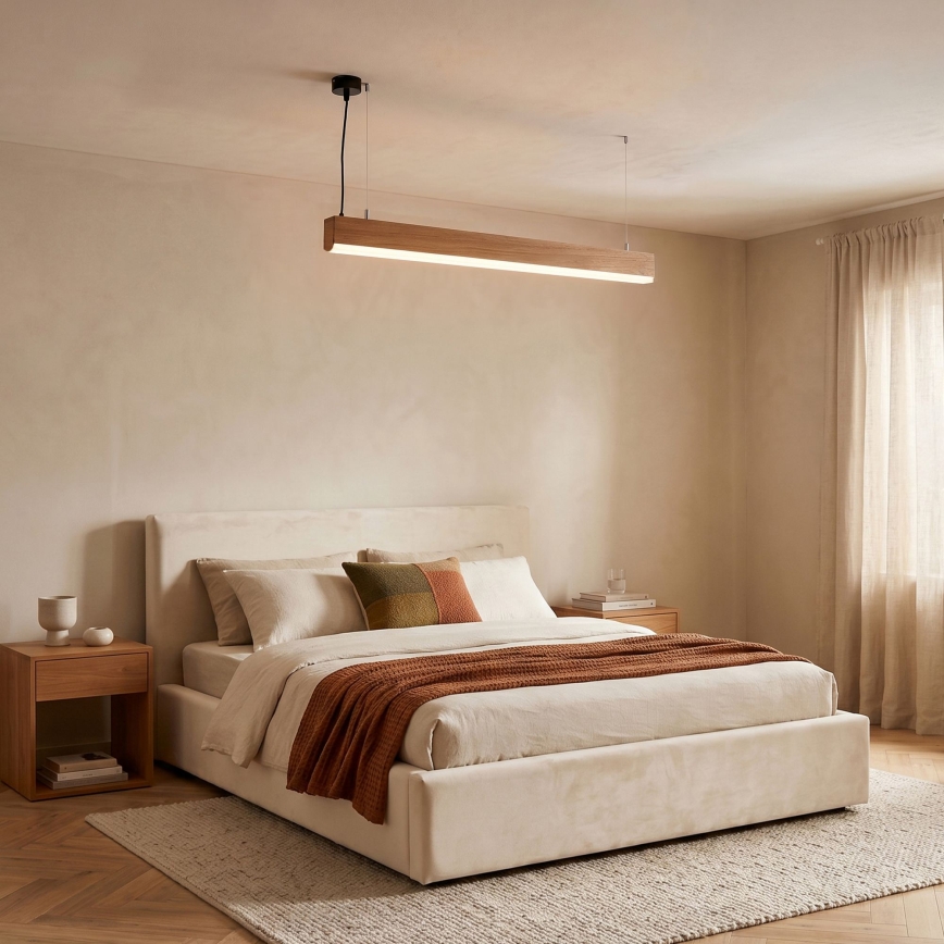 BRILAGI - LED-riippuvalaisin vaijerilla GARDALINE LED/100W/230V 120 cm tammi