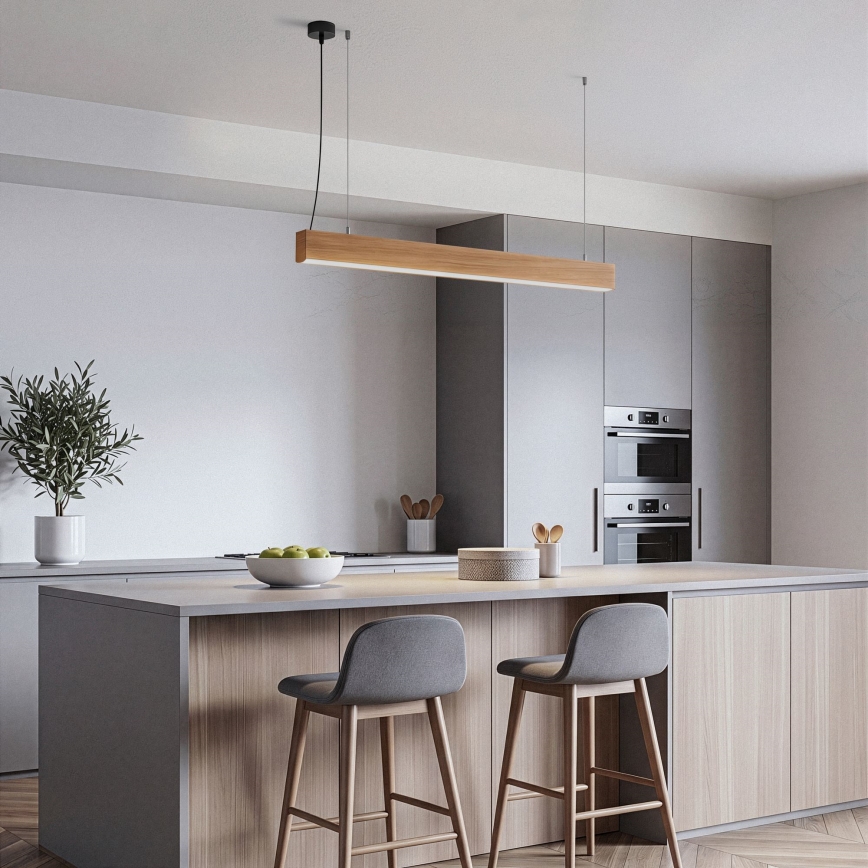 BRILAGI - LED-riippuvalaisin vaijerilla GARDALINE LED/100W/230V 120 cm tammi