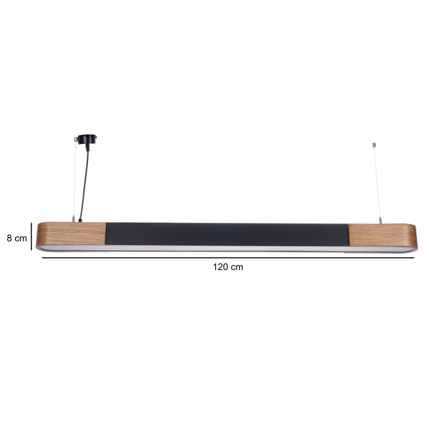 BRILAGI - LED Riippuvalaisin vaijerilla GARDALINE LED/100W/230V 120 cm tammi/musta