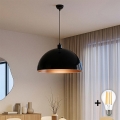 BRILAGI - LED-riippuvalaisin vaijerilla METALO 1xE27/40W/230V halkaisija 60 cm musta/kupari