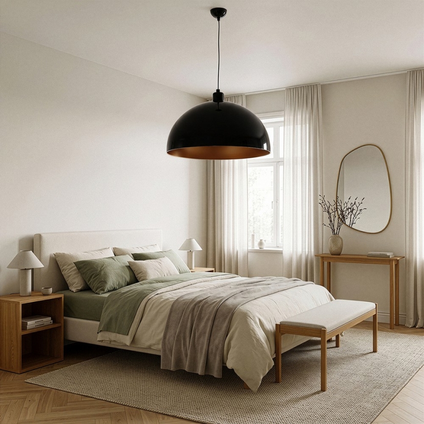 BRILAGI - LED-riippuvalaisin vaijerilla METALO 1xE27/40W/230V halkaisija 60 cm musta/kupari