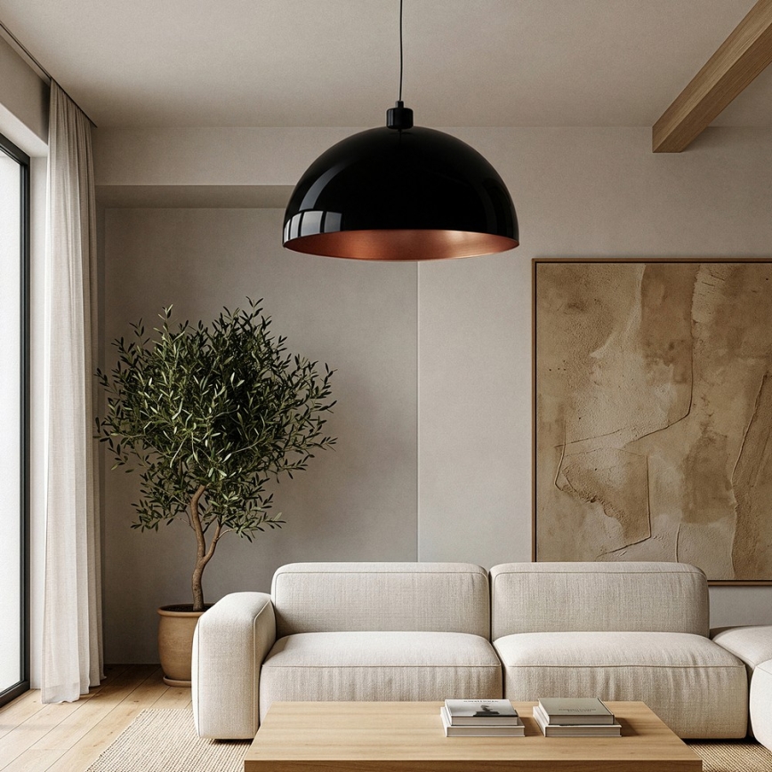 BRILAGI - LED-riippuvalaisin vaijerilla METALO 1xE27/40W/230V halkaisija 60 cm musta/kupari