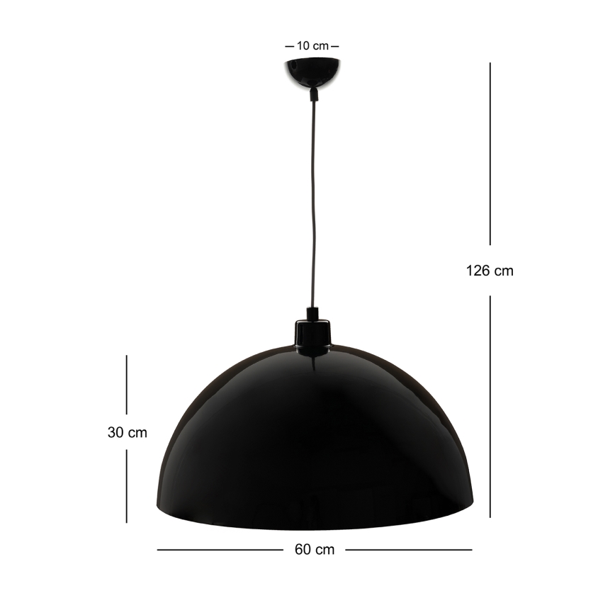 BRILAGI - LED-riippuvalaisin vaijerilla METALO 1xE27/40W/230V halkaisija 60 cm musta/kupari