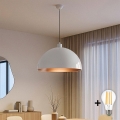 BRILAGI - LED-riippuvalaisin vaijerilla METALO 1xE27/40W/230V Ø 60 cm valkoinen/kupari