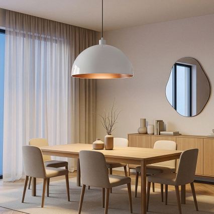 BRILAGI - LED-riippuvalaisin vaijerilla METALO 1xE27/40W/230V Ø 60 cm valkoinen/kupari