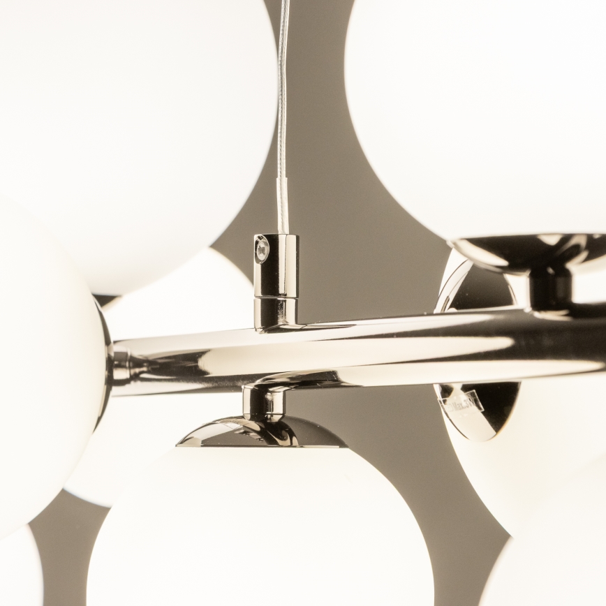 Brilagi - LED-riippuvalaisin vaijerilla MILLA 10xG9/3W/230V musta kromi/valkoinen