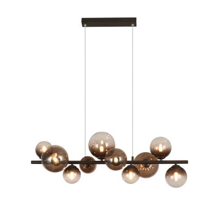 Brilagi - LED-riippuvalaisin vaijerilla MILLA 10xG9/3W/230V ruskea/savunruskea