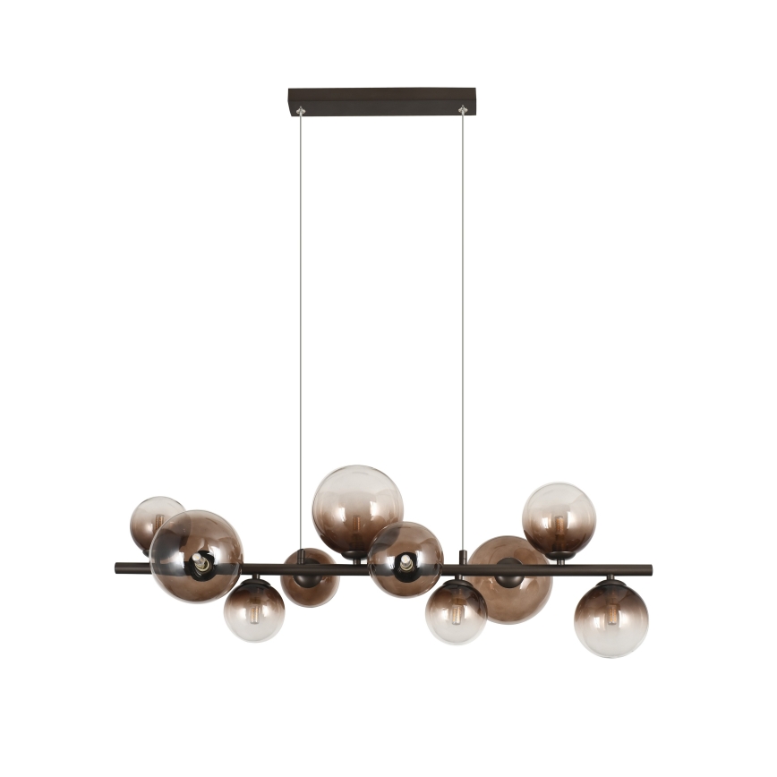Brilagi - LED-riippuvalaisin vaijerilla MILLA 10xG9/3W/230V ruskea/savunruskea