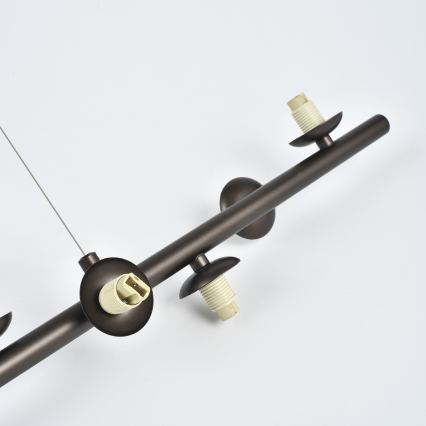 Brilagi - LED-riippuvalaisin vaijerilla MILLA 10xG9/3W/230V ruskea/savunruskea