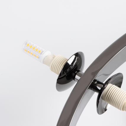 Brilagi - LED-riippuvalaisin vaijerilla MILLA 15xG9/3W/230V musta kromi/kulta