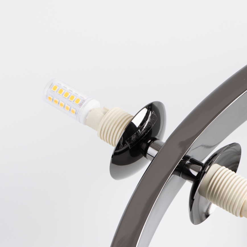 Brilagi - LED-riippuvalaisin vaijerilla MILLA 15xG9/3W/230V musta kromi/savunvärinen