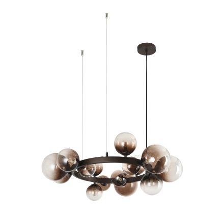 Brilagi - LED-riippuvalaisin vaijerilla MILLA 15xG9/3W/230V ruskea/savunruskea