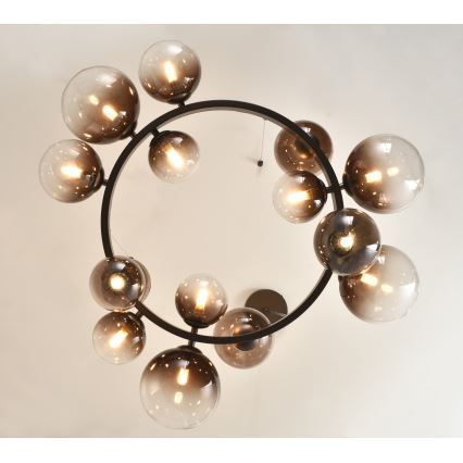 Brilagi - LED-riippuvalaisin vaijerilla MILLA 15xG9/3W/230V ruskea/savunruskea