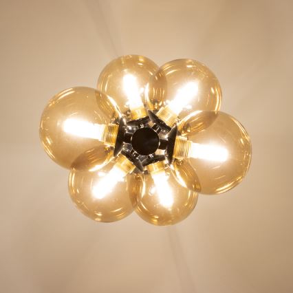 Brilagi - LED-riippuvalaisin vaijerilla MILLA 6xG9/3W/230V musta kromi/kulta