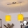 Brilagi - LED-riippuvalaisin vaijerilla NUBILA 2xE27/60W/230V keltainen