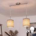 Brilagi - LED-riippuvalaisin vaijerilla NUBILA 2xE27/60W/230V ruskea