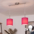 Brilagi - LED-riippuvalaisin vaijerilla NUBILA 2xE27/60W/230V vaaleanpunainen