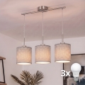 Brilagi - LED-riippuvalaisin vaijerilla NUBILA 3xE27/60W/230V harmaa