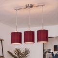 Brilagi - LED-riippuvalaisin vaijerilla NUBILA 3xE27/60W/230V pompejinpunainen