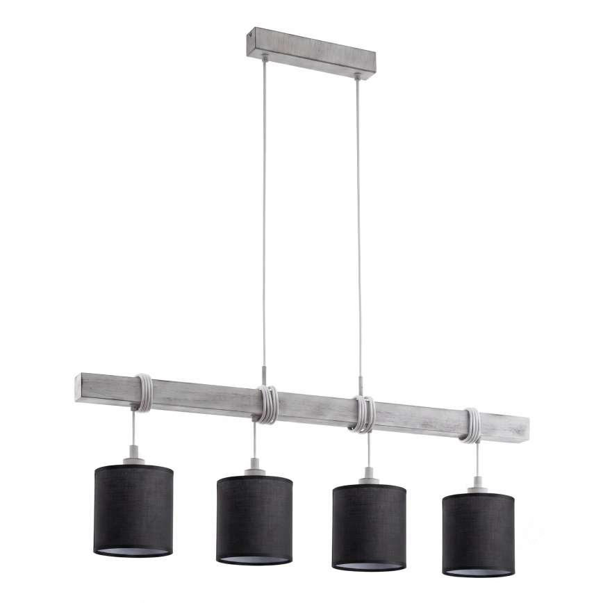 BRILAGI - LED-riippuvalaisin vaijerilla NUBILA 4xE27/60W/230V harmaa/musta