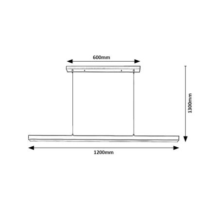 Brilagi - LED-riippuvalaisin vaijerilla PAXIS, 30 W, 230 V, 120 cm, musta