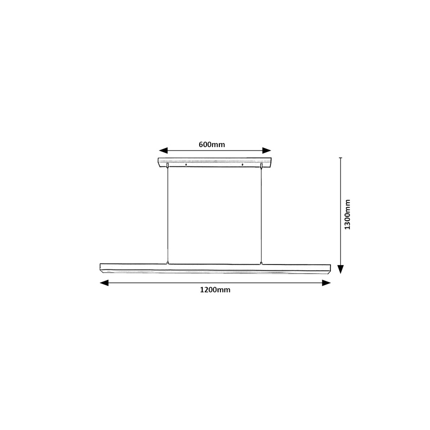 Brilagi - LED-riippuvalaisin vaijerilla PAXIS, 30 W, 230 V, 120 cm, musta