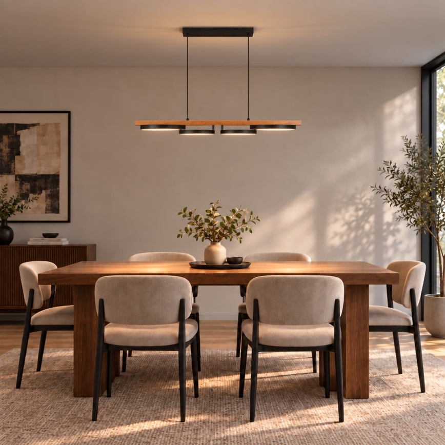 BRILAGI - LED-riippuvalaisin vaijerilla PLANK LED/35W/230V 4000K 30x100 cm puu