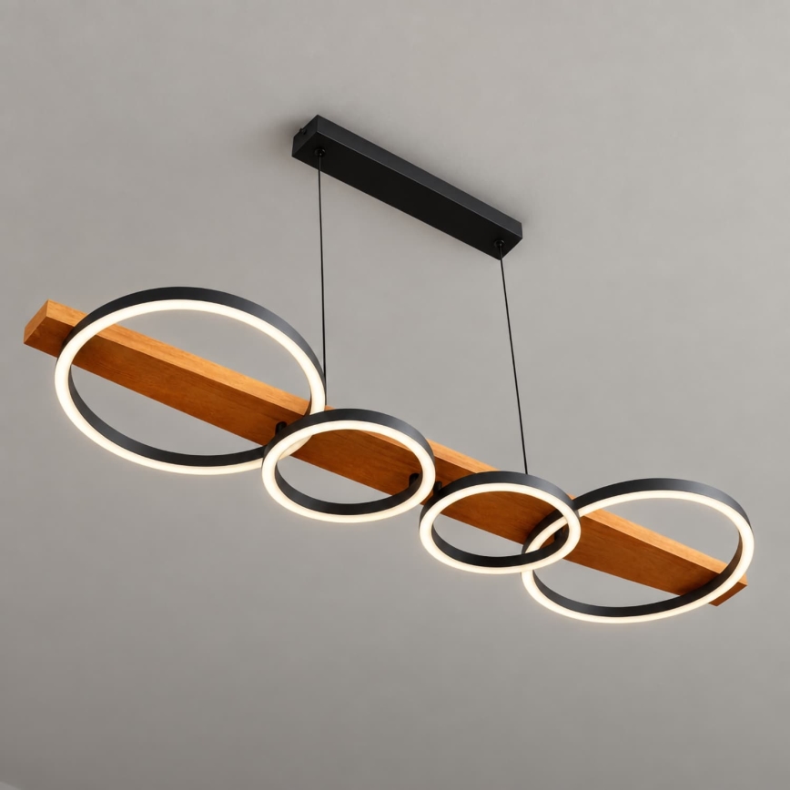 BRILAGI - LED-riippuvalaisin vaijerilla PLANK LED/35W/230V 4000K 30x100 cm puu
