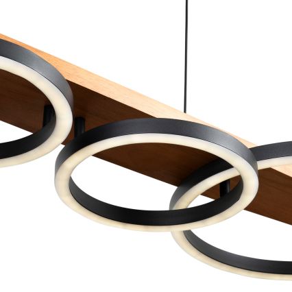 BRILAGI - LED-riippuvalaisin vaijerilla PLANK LED/35W/230V 4000K 30x100 cm puu