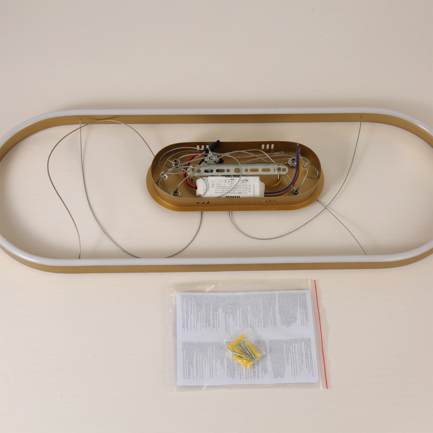 Brilagi - LED-riippuvalaisin vaijerilla PONDIE LED/44W/230V 80x30 cm kultainen