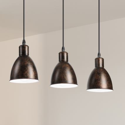 BRILAGI - LED-riippuvalaisin vaijerilla RIDDY 3xE27/60W/230V kupari/patina