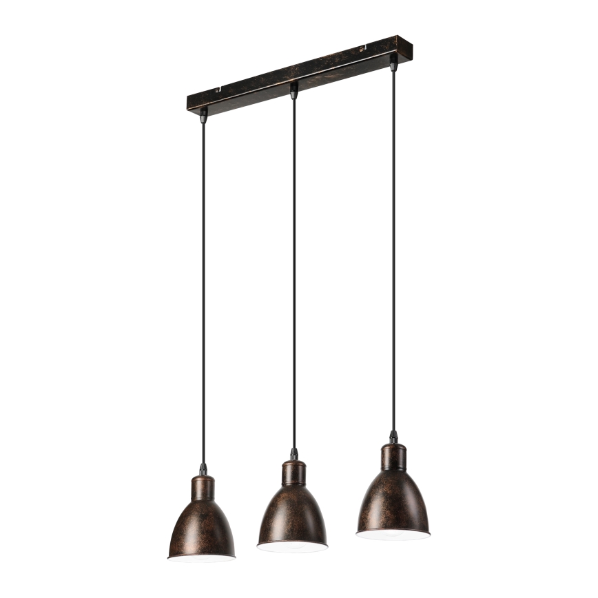 BRILAGI - LED-riippuvalaisin vaijerilla RIDDY 3xE27/60W/230V kupari/patina